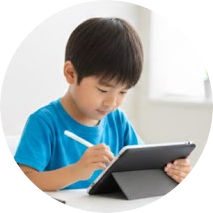 iPadと男子
